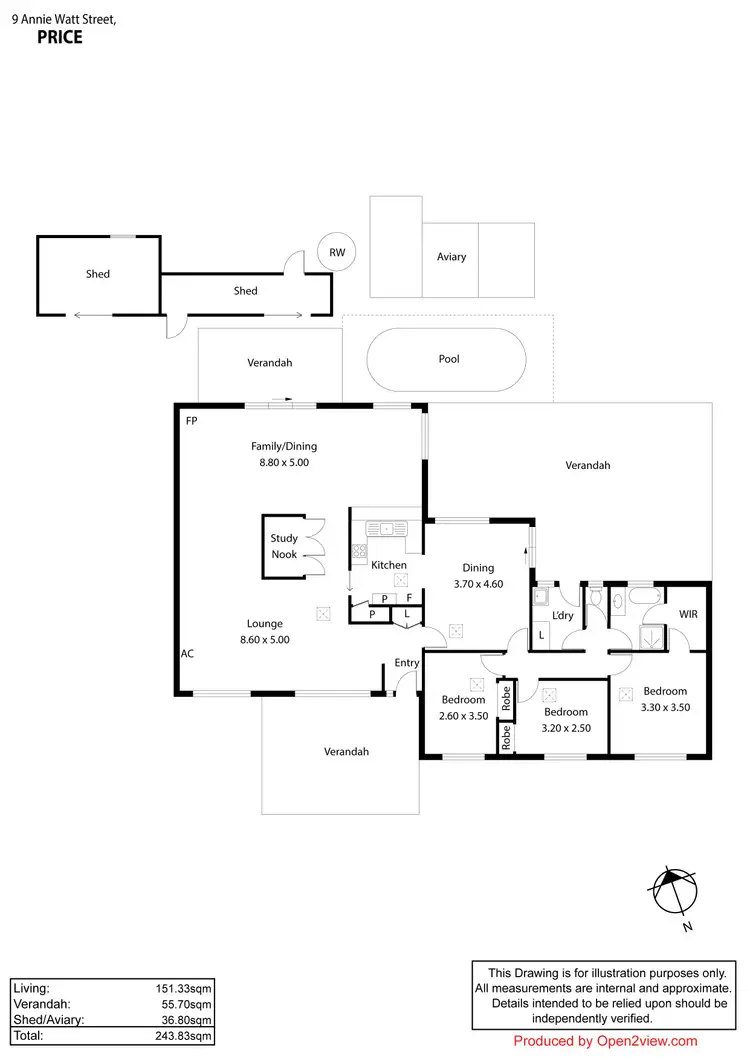 Floorplan of Homely house listing, 9 Annie Watt Street, Price SA 5570
