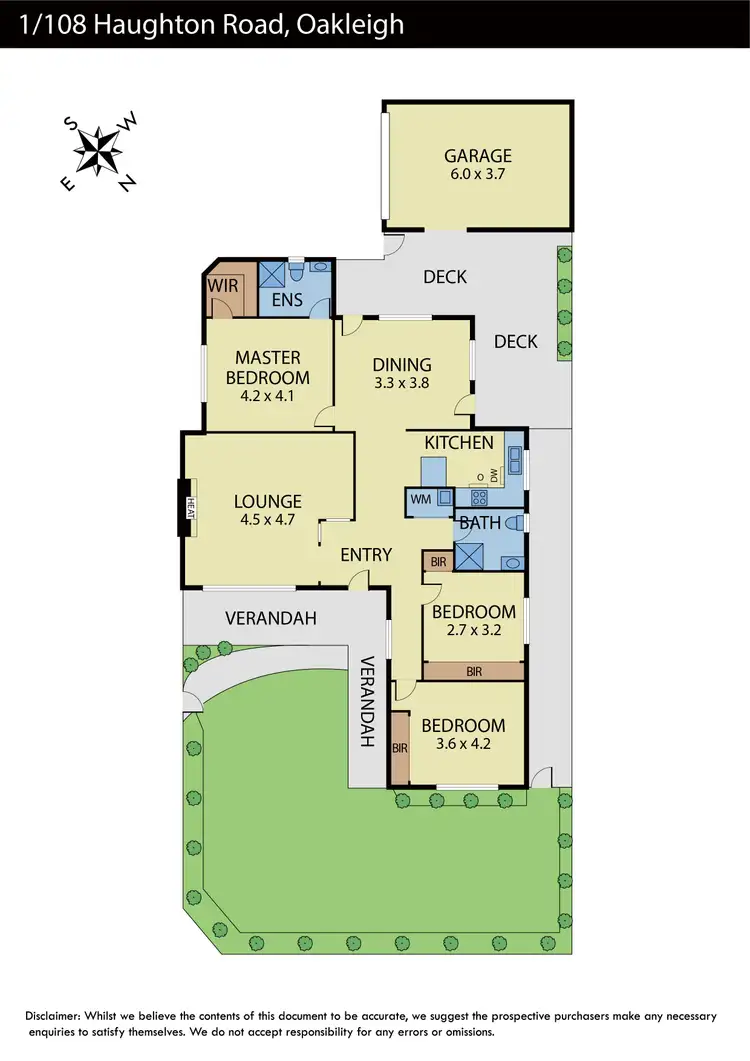 Floorplan of Homely unit listing, 1/108 Haughton Road, Oakleigh VIC 3166