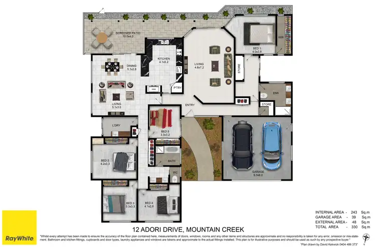 Floorplan of Homely house listing, 17 Adori Drive, Mountain Creek QLD 4557