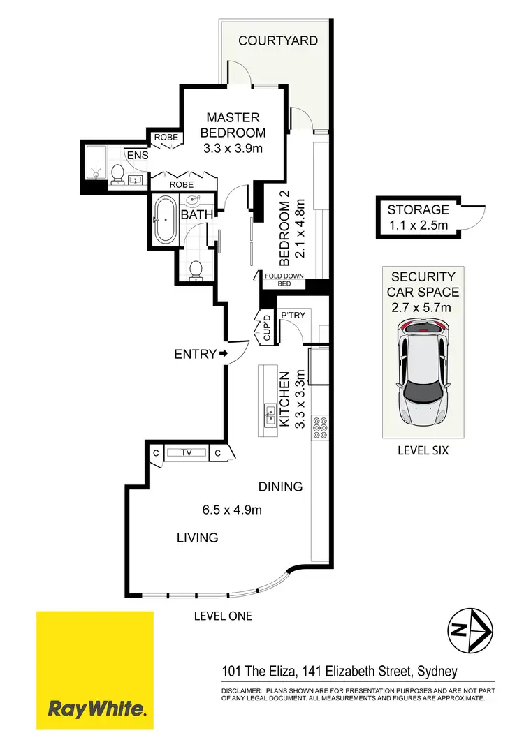Floorplan of Homely apartment listing, 101/141 Elizabeth Street, Sydney NSW 2000