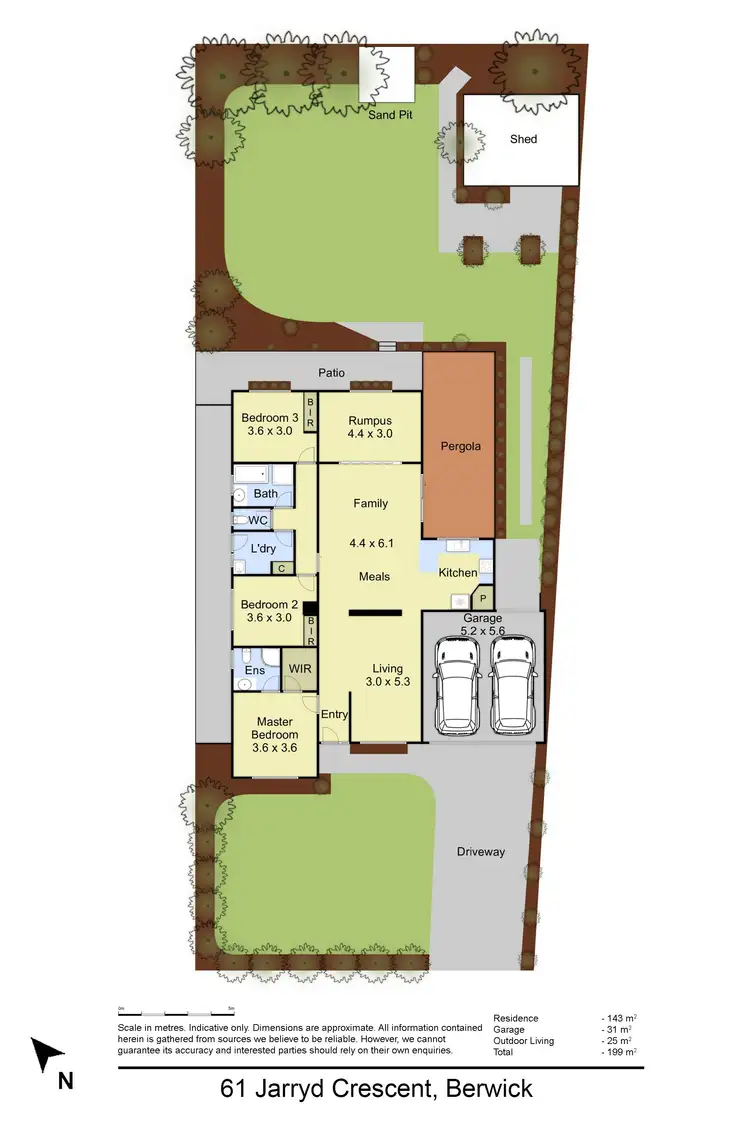 Floorplan of Homely house listing, 61 Jarryd Crescent, Berwick VIC 3806