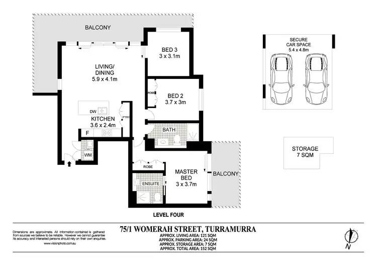 Floorplan of Homely apartment listing, 75/1 Womerah Street, Turramurra NSW 2074