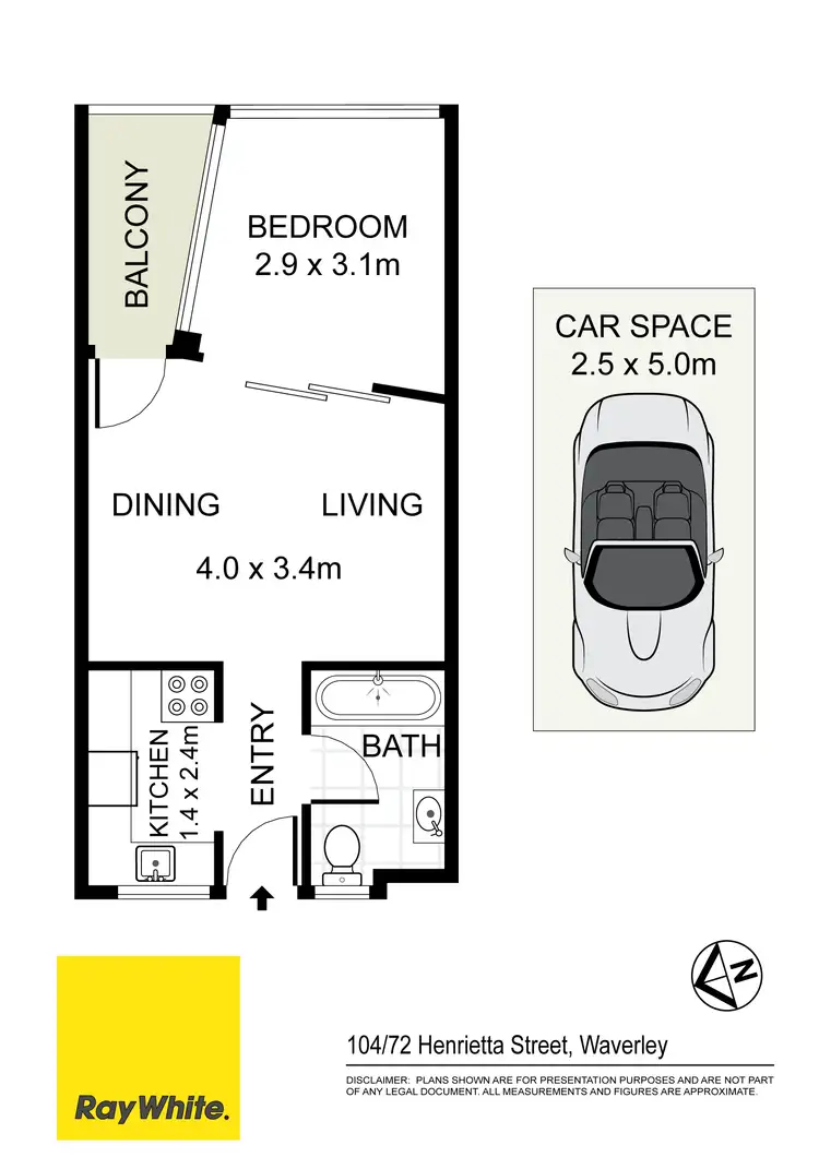 Floorplan of Homely apartment listing, 104/72 Henrietta Street, Waverley NSW 2024