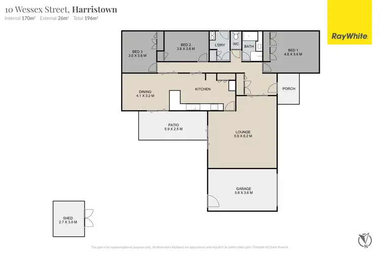 Floorplan of Homely house listing, 10 Wessex Street, Harristown QLD 4350