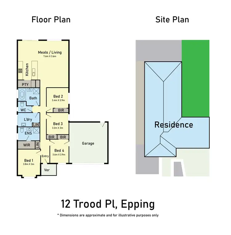 Floorplan of Homely house listing, 12 Trood Place, Epping VIC 3076