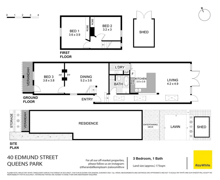 Floorplan of Homely house listing, 40 Edmund Street, Queens Park NSW 2022