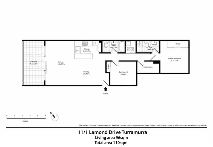 Floorplan of Homely apartment listing, 11/1 Lamond Drive, Turramurra NSW 2074