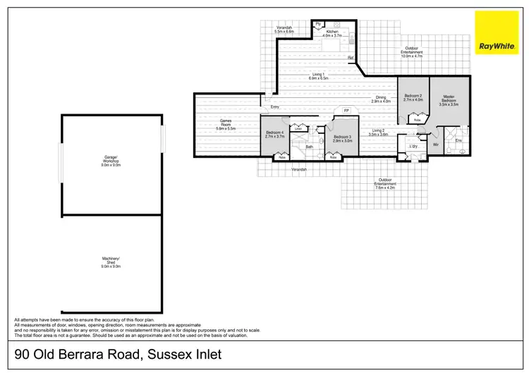 Floorplan of Homely rural property listing, 90 Old Berrara Road, Sussex Inlet NSW 2540