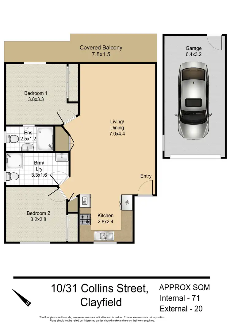 Floorplan of Homely unit listing, 10/31 Collins Street, Clayfield QLD 4011