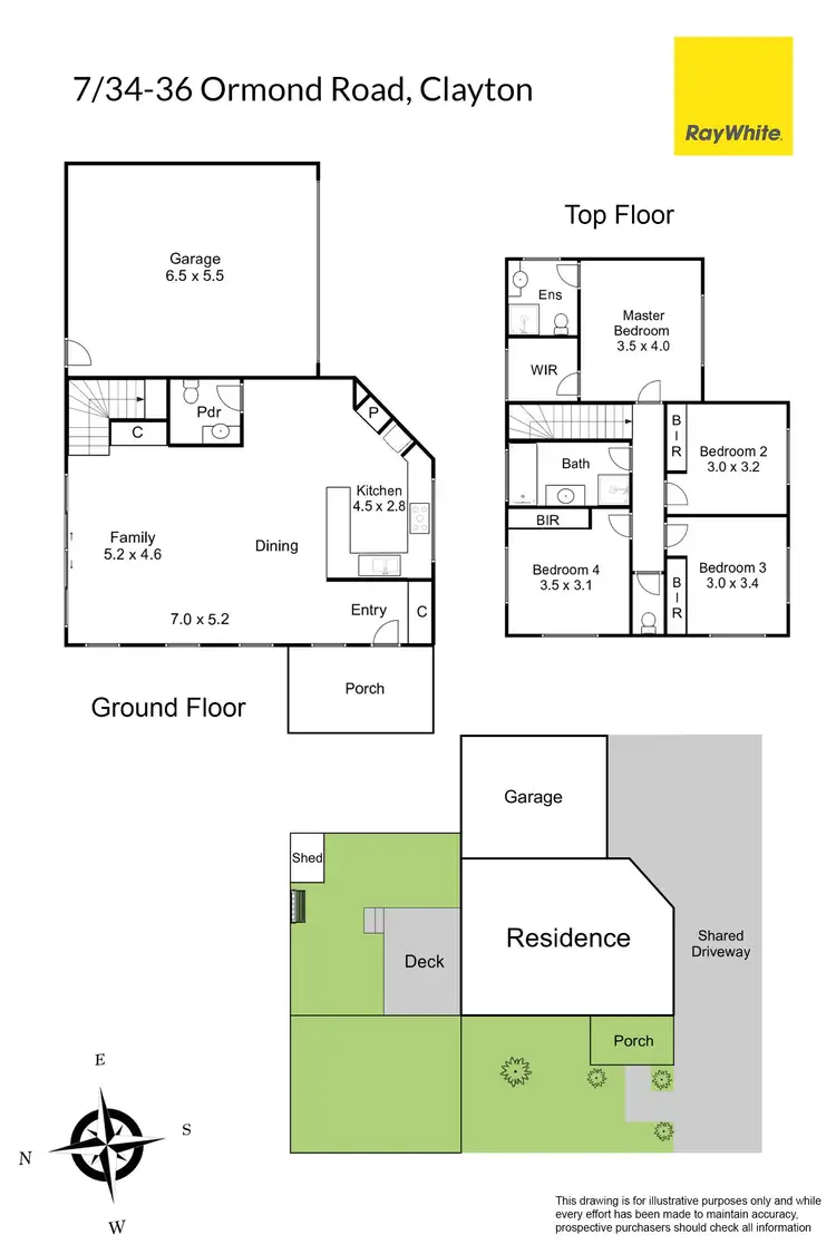 Floorplan of Homely townhouse listing, 7/34-36 Ormond Road, Clayton VIC 3168