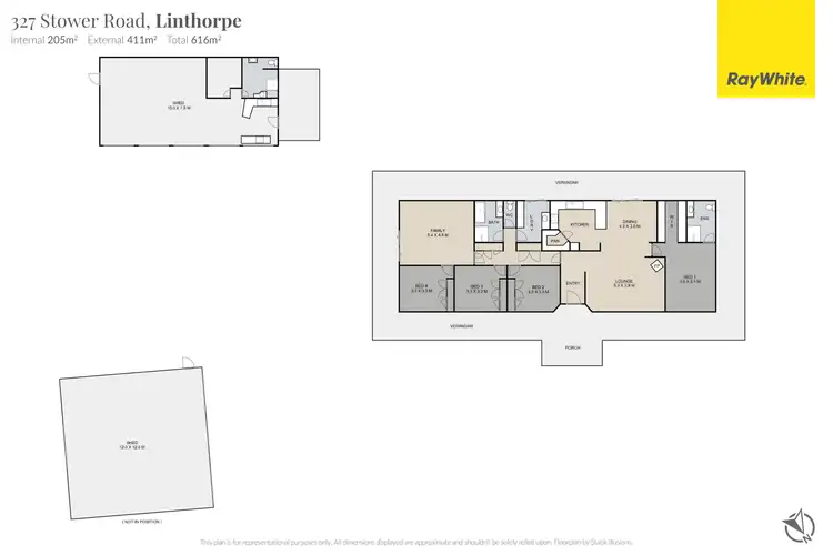 Floorplan of Homely rural property listing, 327 Stower Road, Linthorpe QLD 4356