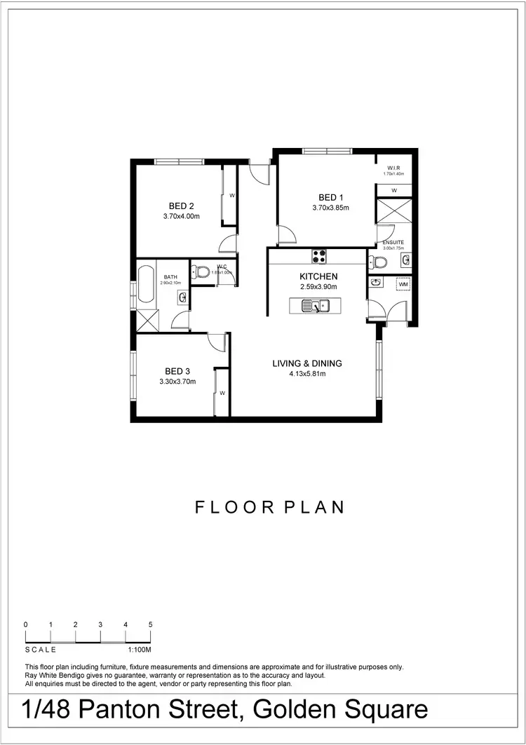 Floorplan of Homely house listing, Lot 1/48 Panton Street, Golden Square VIC 3555