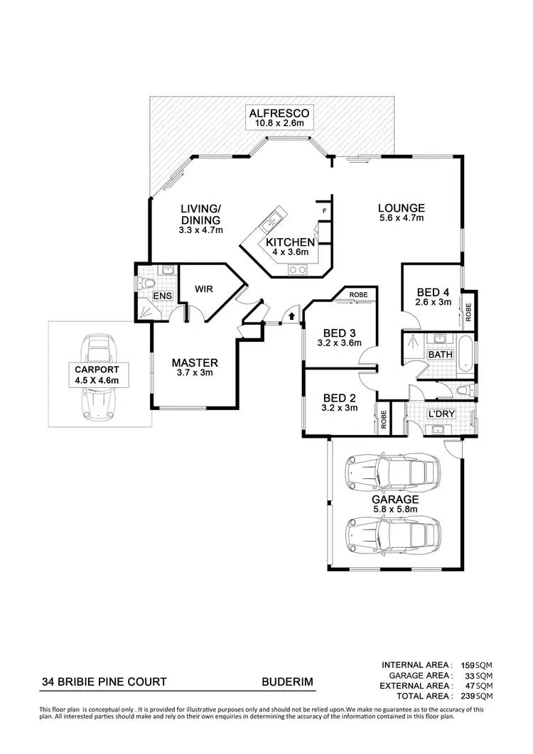 Floorplan of Homely house listing, 34 Bribie Pine Court, Buderim QLD 4556