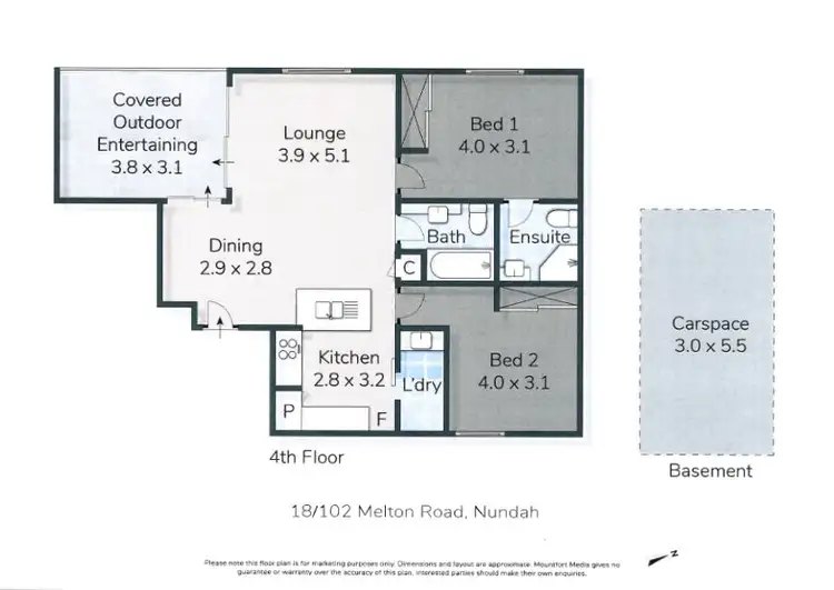 Floorplan of Homely apartment listing, 18/102 Melton Road, Nundah QLD 4012