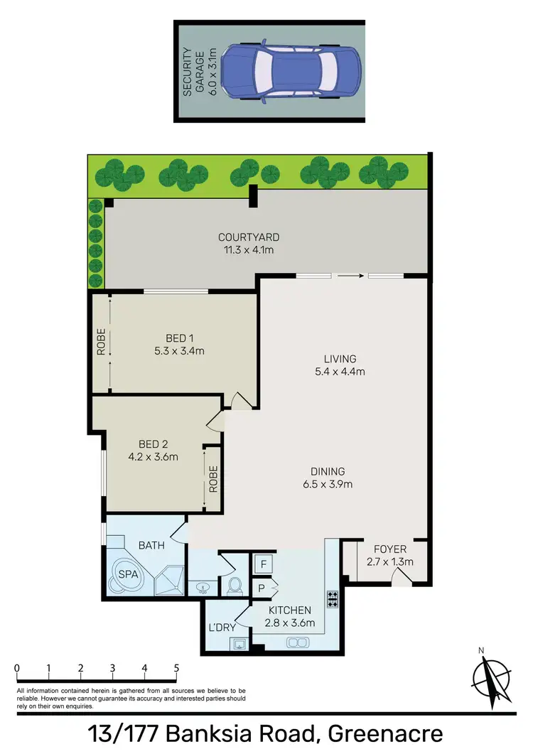 Floorplan of Homely unit listing, 13/177 Banksia Road, Greenacre NSW 2190