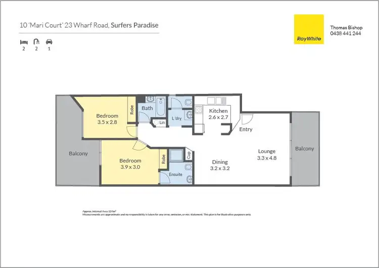 Floorplan of Homely house listing, 10/23 Wharf Road, Surfers Paradise QLD 4217