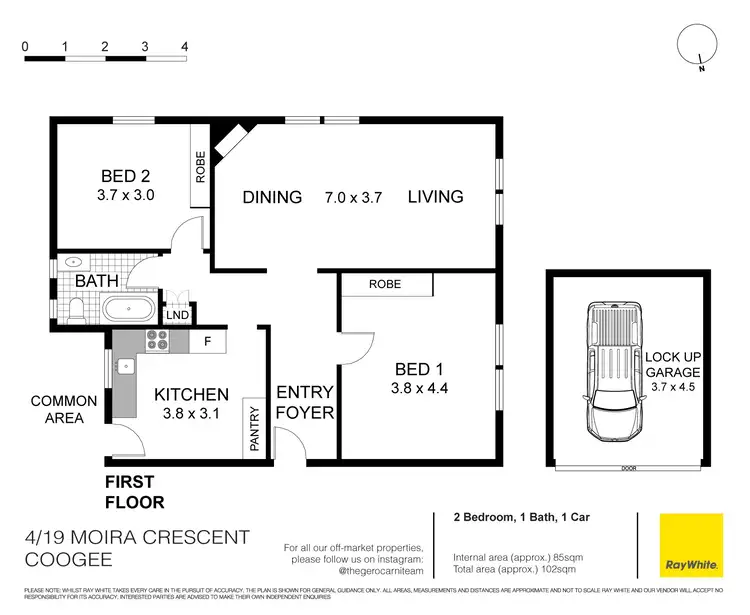 Floorplan of Homely apartment listing, 4/19 Moira Crescent, Coogee NSW 2034