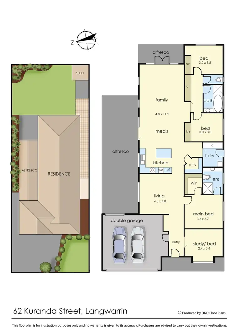 Floorplan of Homely house listing, 62 Kuranda Street, Langwarrin VIC 3910