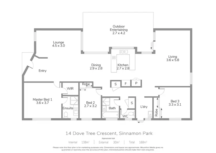 Floorplan of Homely house listing, 14 Dove Tree Crescent, Sinnamon Park QLD 4073