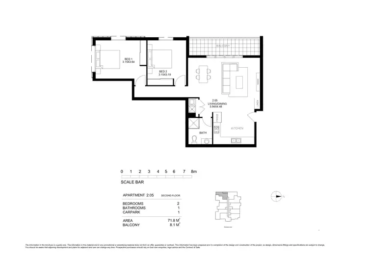 Floorplan of Homely apartment listing, G01&205/5-7 Sherbrook Avenue, Ringwood VIC 3134
