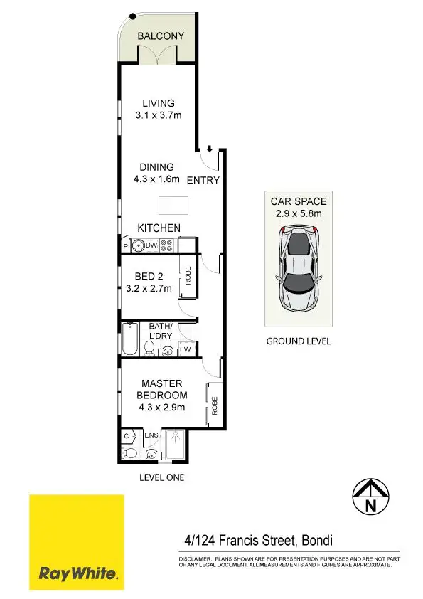 Floorplan of Homely apartment listing, 4/124 Francis Street, Bondi Beach NSW 2026