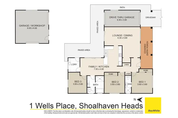 Floorplan of Homely house listing, 1 Wells Place, Shoalhaven Heads NSW 2535
