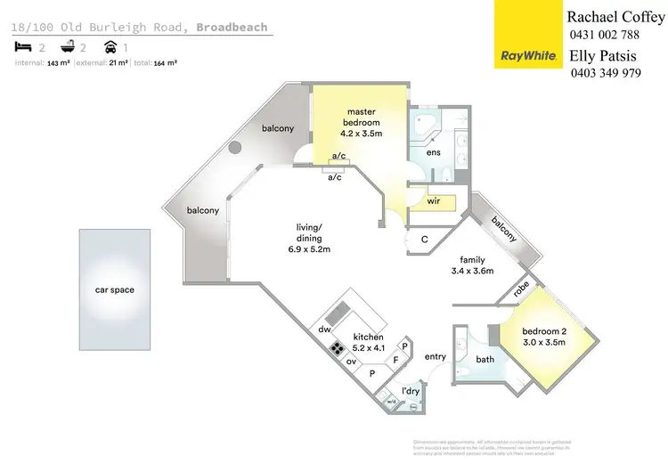 Floorplan of Homely apartment listing, 18/100 Old Burleigh Road, Broadbeach QLD 4218