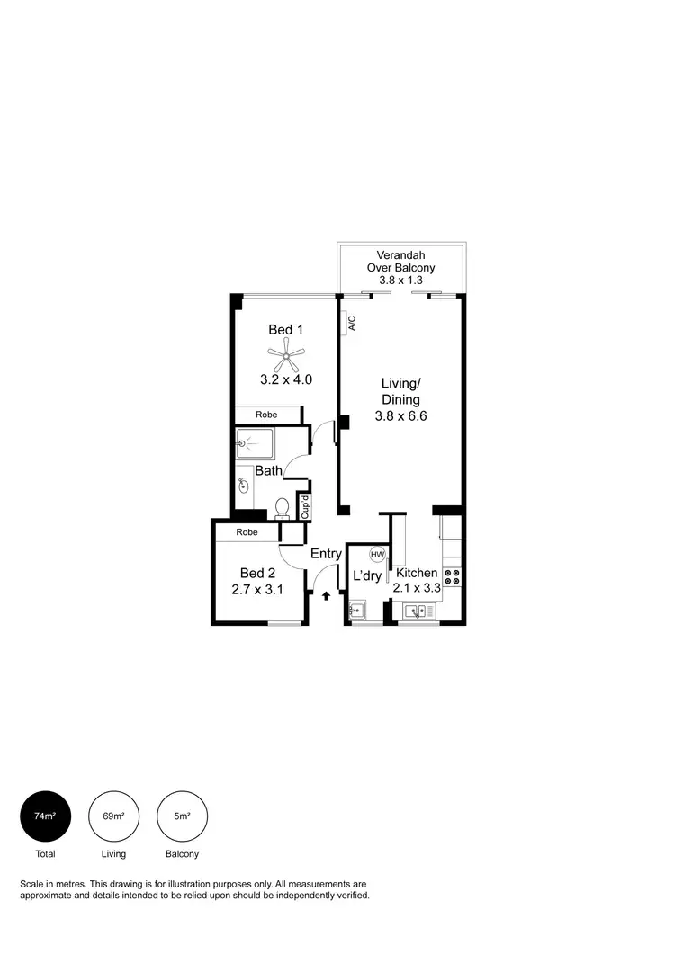 Floorplan of Homely house listing, 2/23 Colley Terrace, Glenelg SA 5045