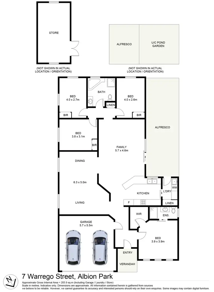 Floorplan of Homely house listing, 7 Warrego Street, Albion Park NSW 2527