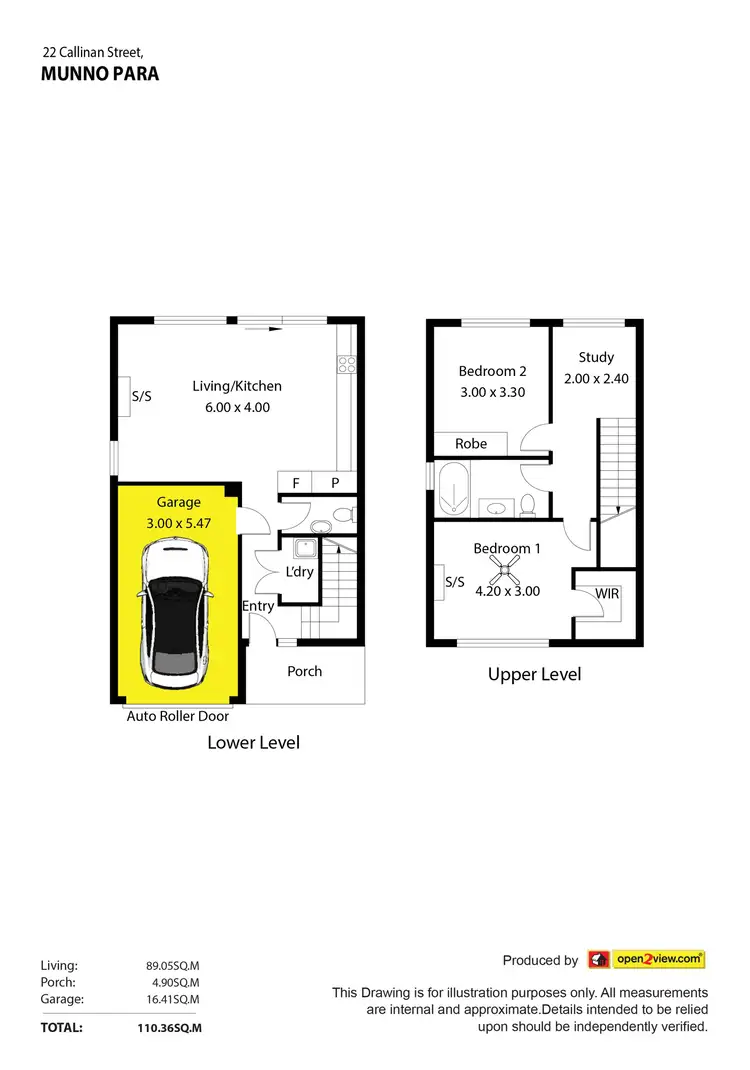 Floorplan of Homely townhouse listing, 22 Callinan Street, Munno Para SA 5115