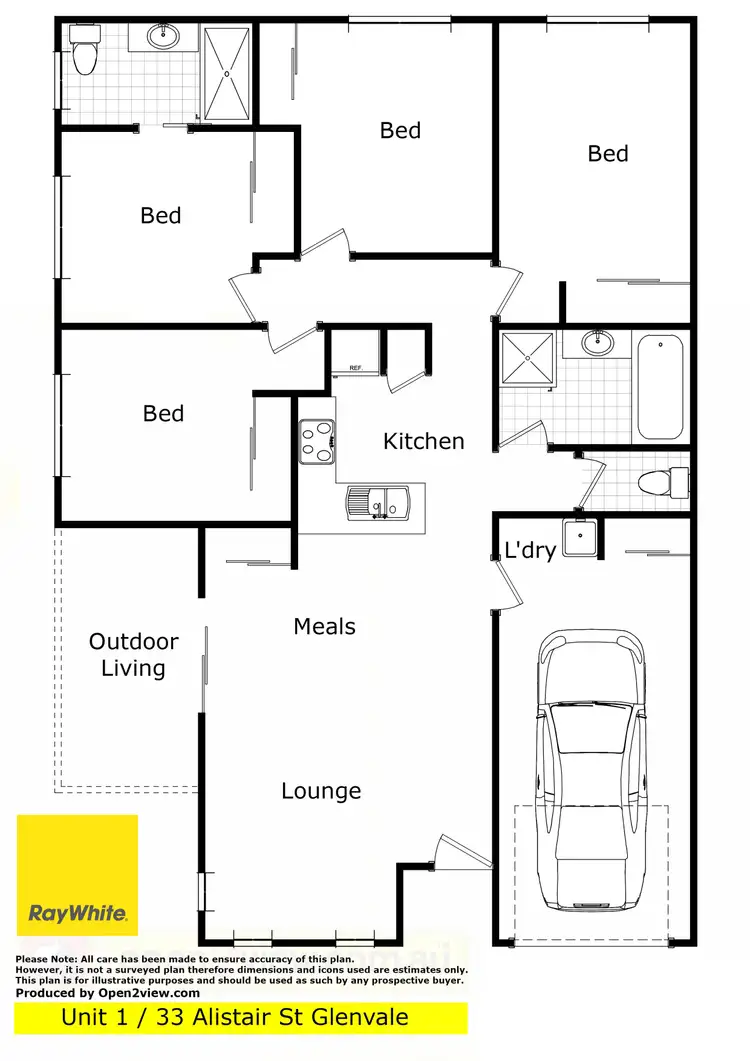 Floorplan of Homely unit listing, 33 Alistair Street, Glenvale QLD 4350