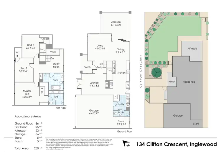 Floorplan of Homely house listing, 134 Clifton Crescent, Inglewood WA 6052