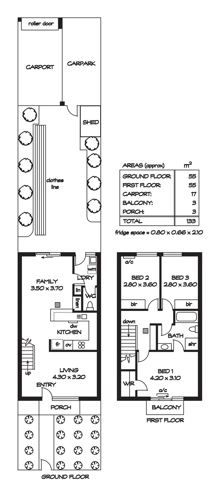 Floorplan of Homely townhouse listing, 2/14 Pens Close, Brompton SA 5007