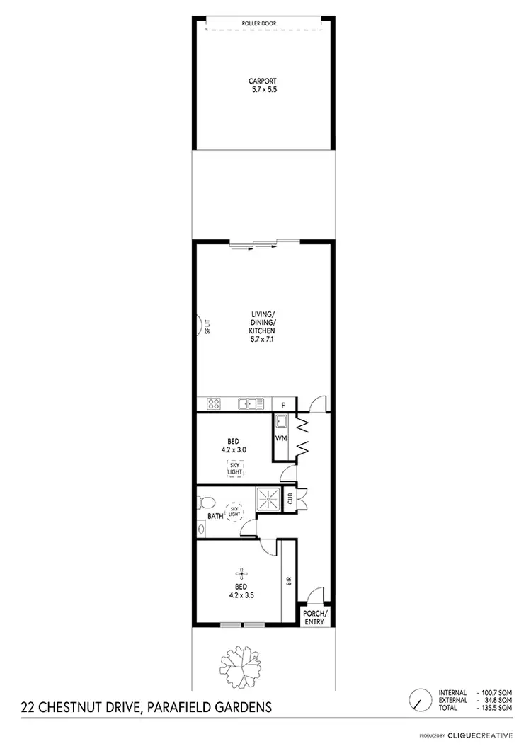 Floorplan of Homely house listing, 22 Chestnut Drive, Parafield Gardens SA 5107