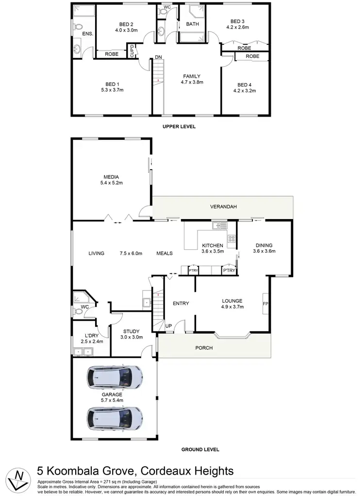 Floorplan of Homely house listing, 5 Koombala Grove, Cordeaux Heights NSW 2526