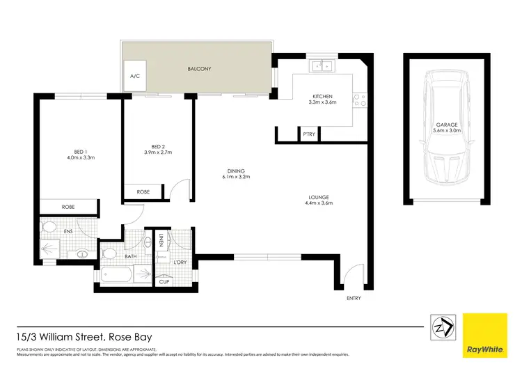 Floorplan of Homely apartment listing, 15/3-7 William Street, Rose Bay NSW 2029