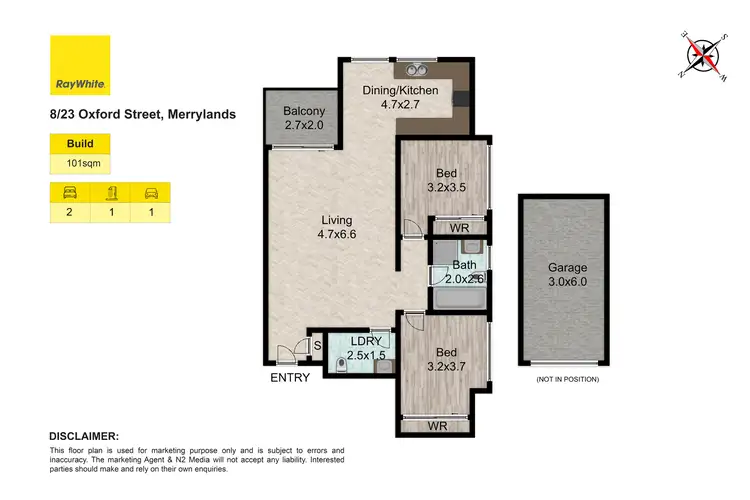 Floorplan of Homely unit listing, 8/23-25 Oxford Street, Merrylands NSW 2160