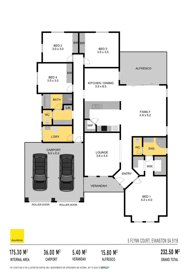 Floorplan of Homely house listing, 5 Flynn Court, Evanston SA 5116
