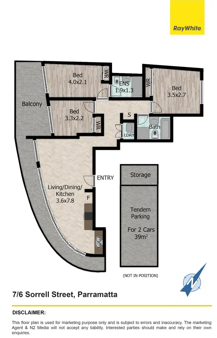 Floorplan of Homely apartment listing, 7/6 Sorrell Street, Parramatta NSW 2150