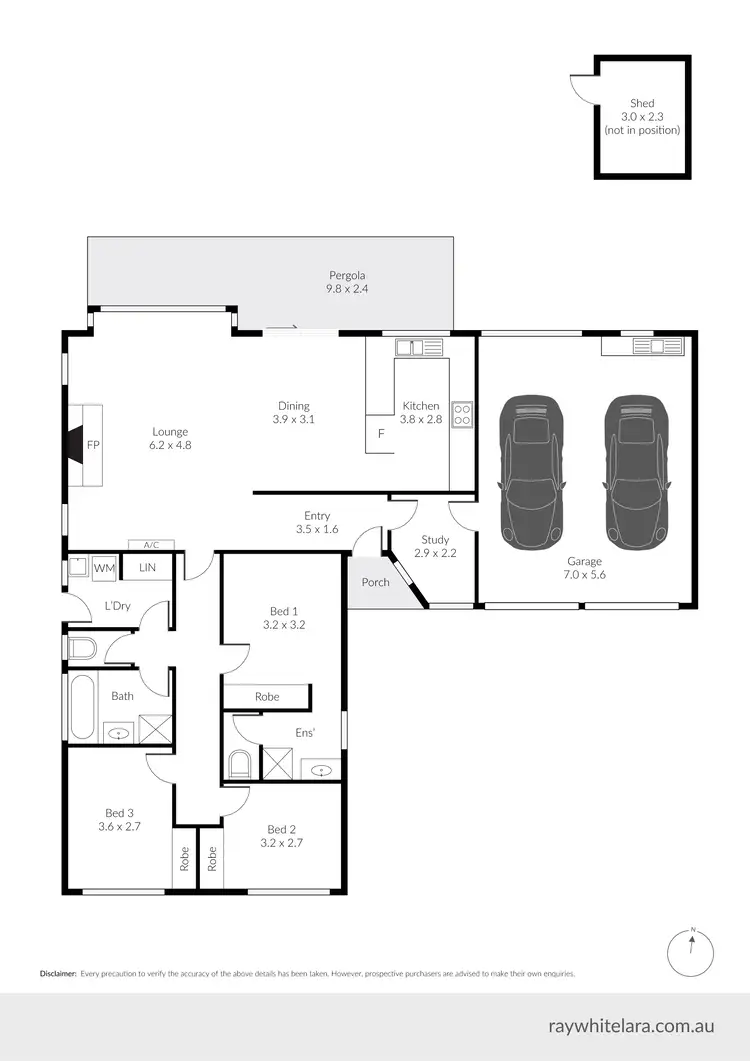 Floorplan of Homely house listing, 15 Egret Court, Lara VIC 3212