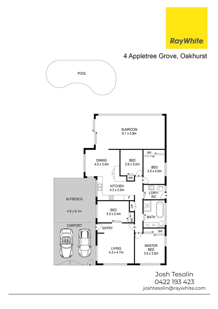 Floorplan of Homely house listing, 4 Appletree Grove, Oakhurst NSW 2761