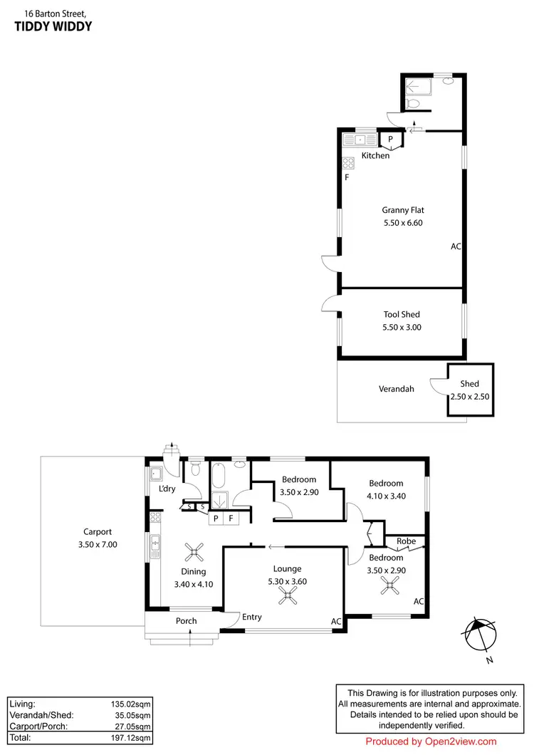 Floorplan of Homely house listing, 16 Barton Road, Tiddy Widdy Beach SA 5571