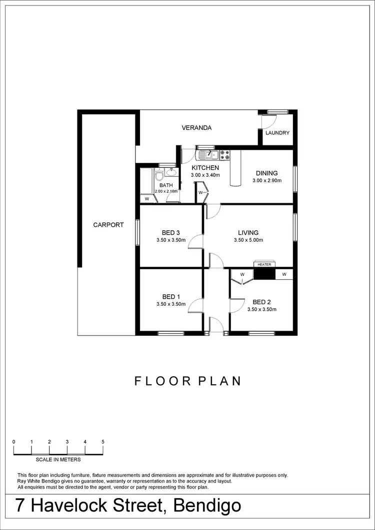 Floorplan of Homely house listing, 7 Havelock Street, Bendigo VIC 3550