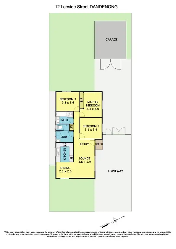 Floorplan of Homely house listing, 12 Leeside Street, Dandenong North VIC 3175