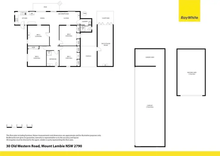 Floorplan of Homely rural property listing, 30 Old Western Road, Mount Lambie NSW 2790