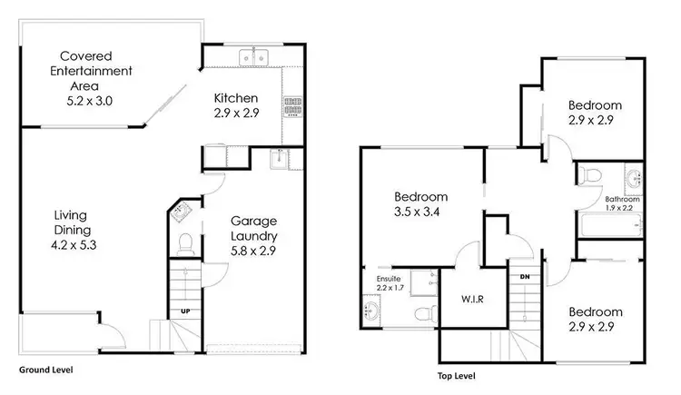 Floorplan of Homely townhouse listing, 13/64 Station Road, Lawnton QLD 4501