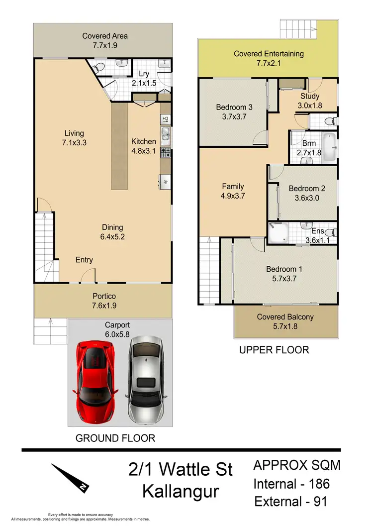 Floorplan of Homely house listing, 2/1 Wattle Street, Kallangur QLD 4503