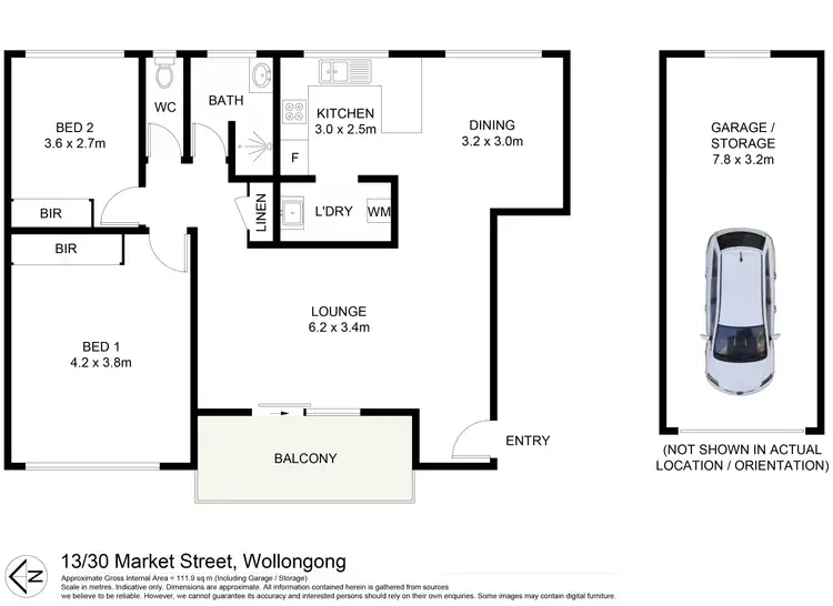 Floorplan of Homely unit listing, 13/30 Market Street, Wollongong NSW 2500