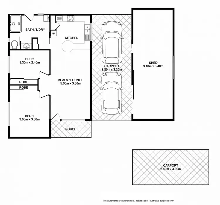 Floorplan of Homely townhouse listing, 2/486 McKenzie Street, Lavington NSW 2641