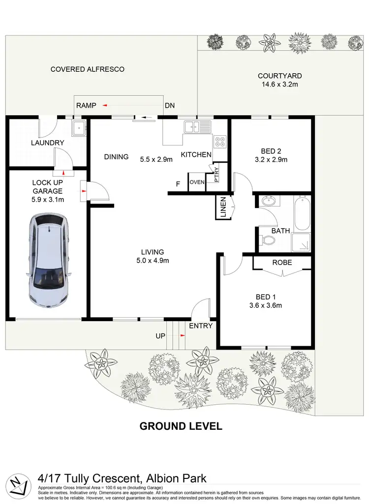 Floorplan of Homely villa listing, 4/17 Tully Crescent, Albion Park NSW 2527